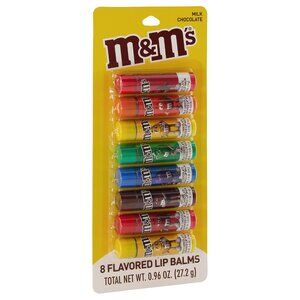NWT New IOB Taste Beauty M&M Lip Balm 8 pack